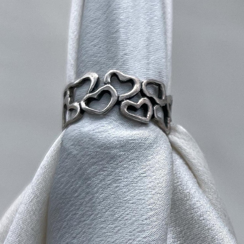 Vintage sterling heart ring
